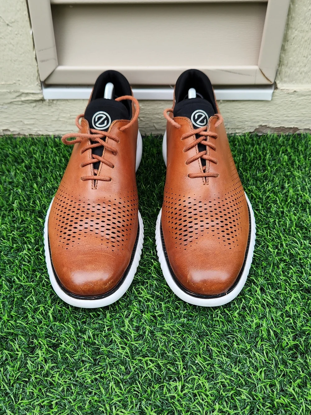 Cole Haan 2.Zerogrand Laser Wing Tip Oxford Lined Men's Size 10.5